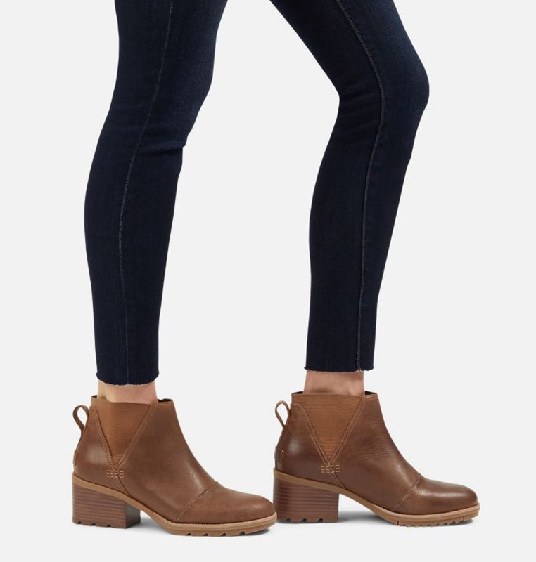 Sorel Dam Stövlar Brun - Cate™ Chelsea Mid - QGV-364081